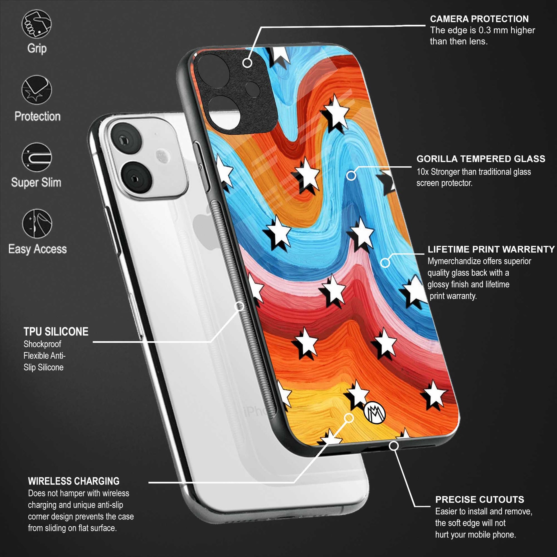 lost in paradise back phone cover | glass case for vivo t1 44w 4g