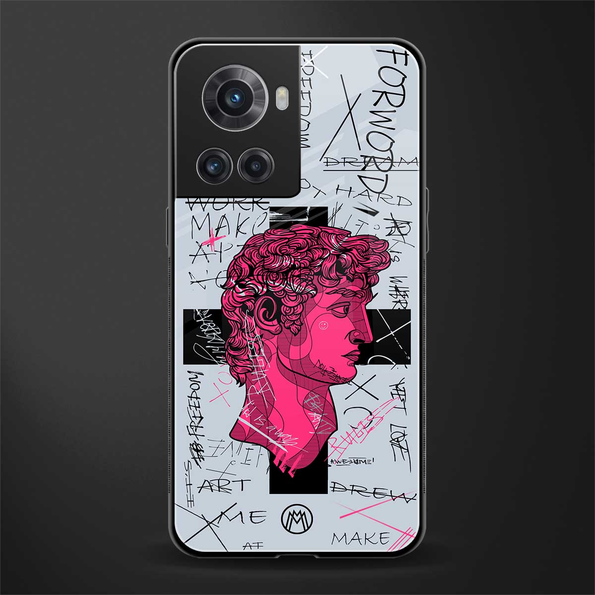 lost in reality david back phone cover | glass case for oneplus 10r 5g