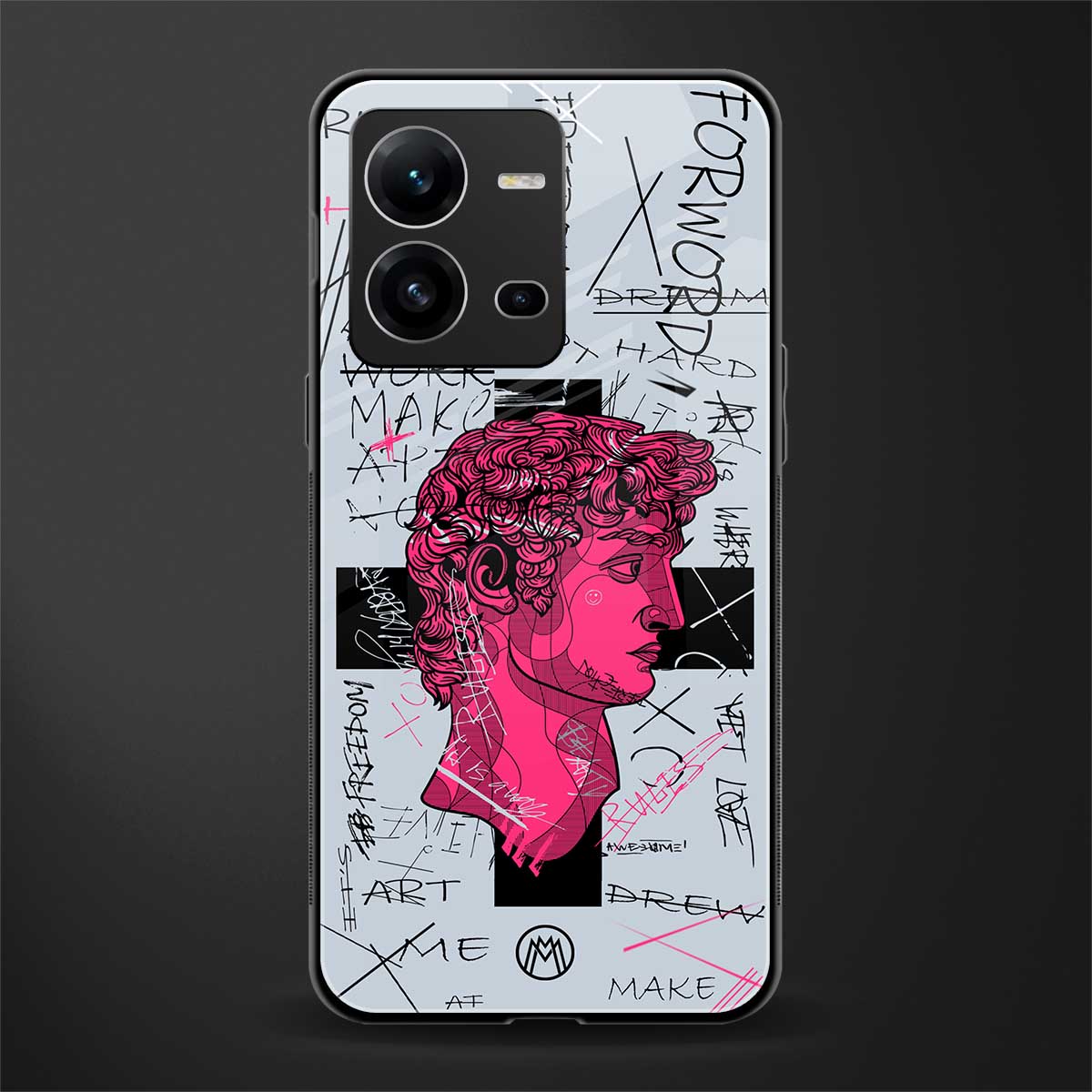 lost in reality david back phone cover | glass case for vivo v25-5g