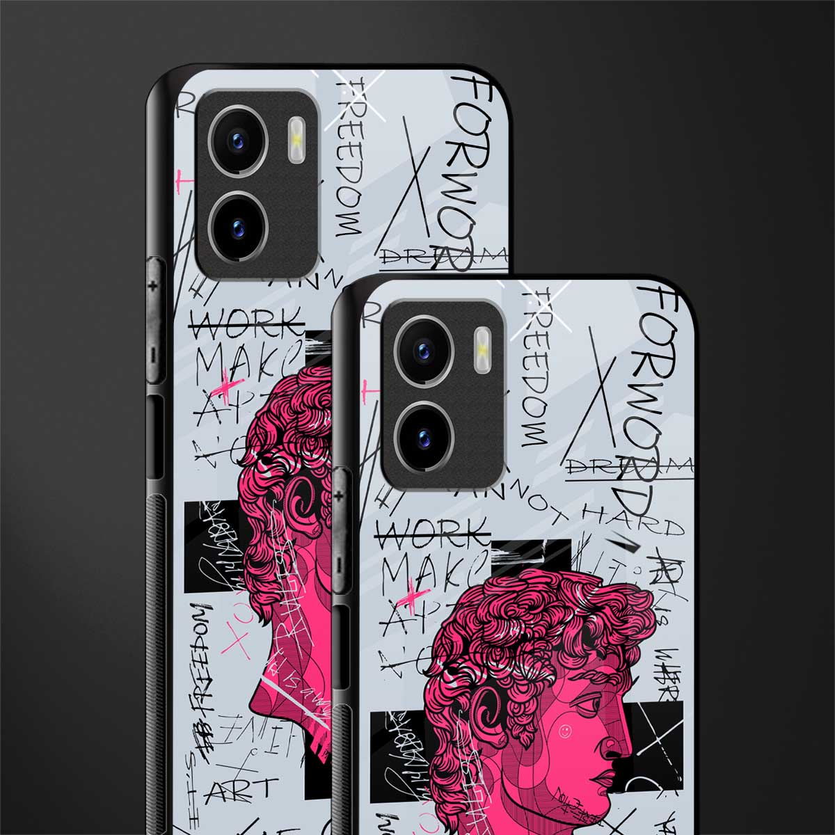 lost in reality david back phone cover | glass case for vivo y15c