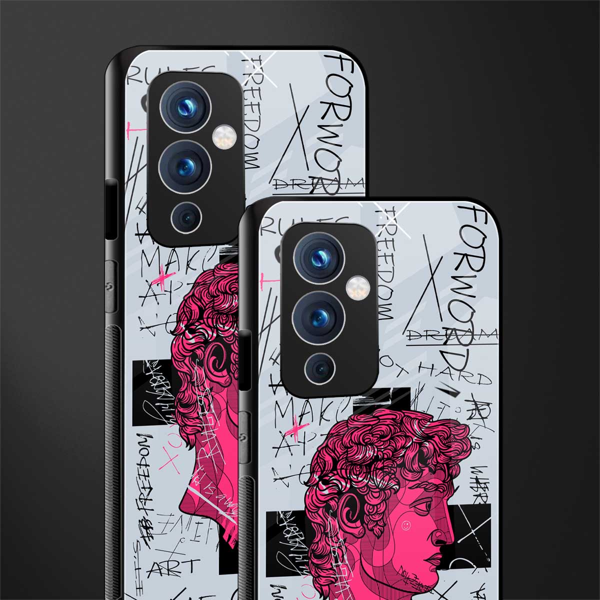 lost in reality david back phone cover | glass case for oneplus 9