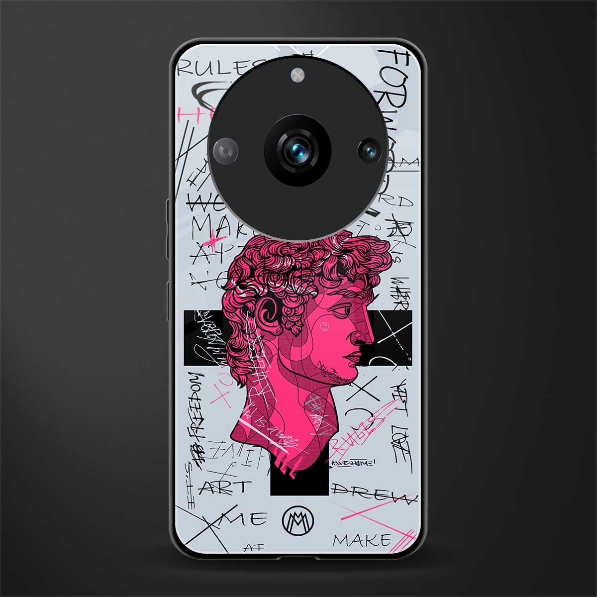 lost in reality david back phone cover | glass case for realme 11 pro 5g