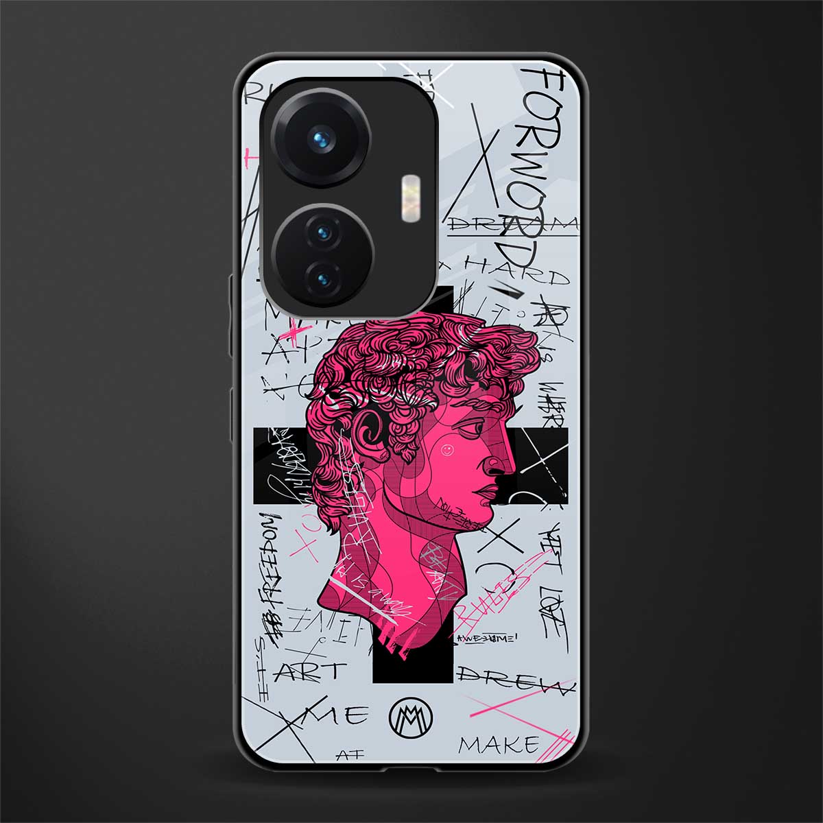 lost in reality david back phone cover | glass case for vivo t1 44w 4g
