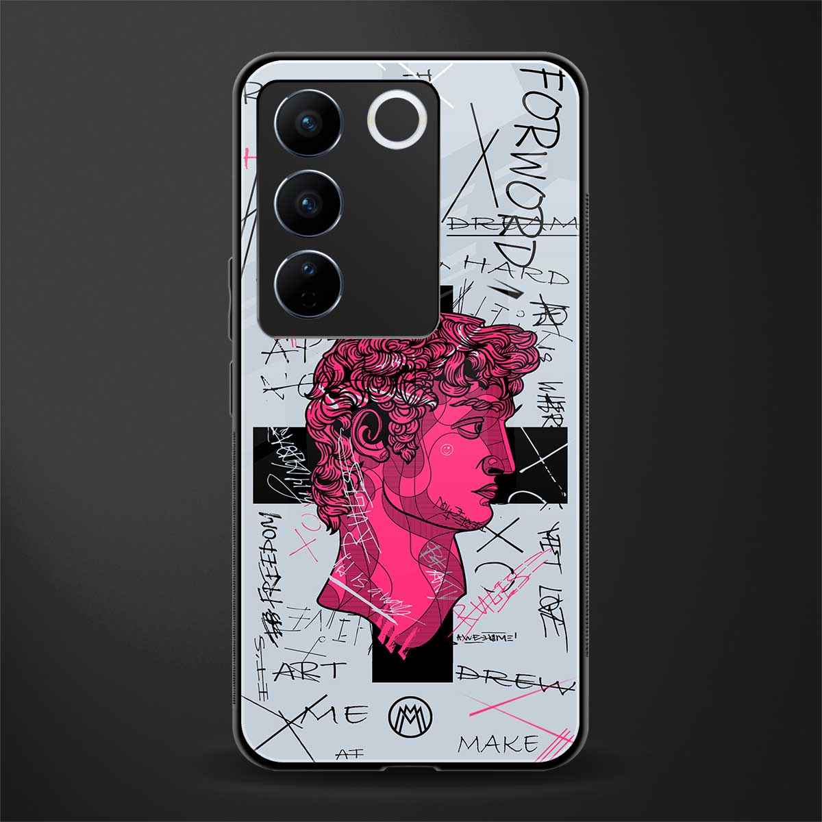 lost in reality david back phone cover | glass case for vivo v27 pro 5g