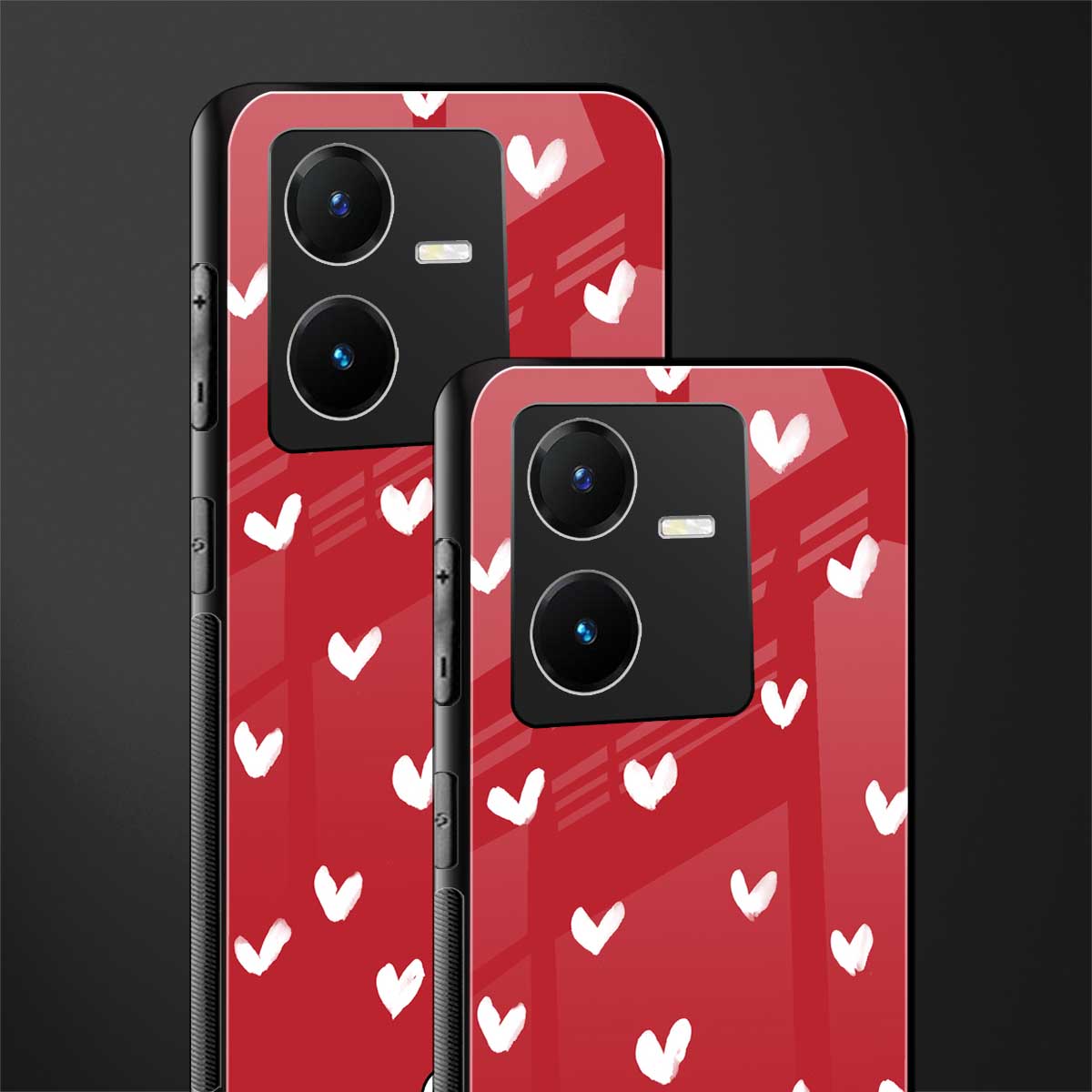 love is love red edition back phone cover | glass case for vivo y22