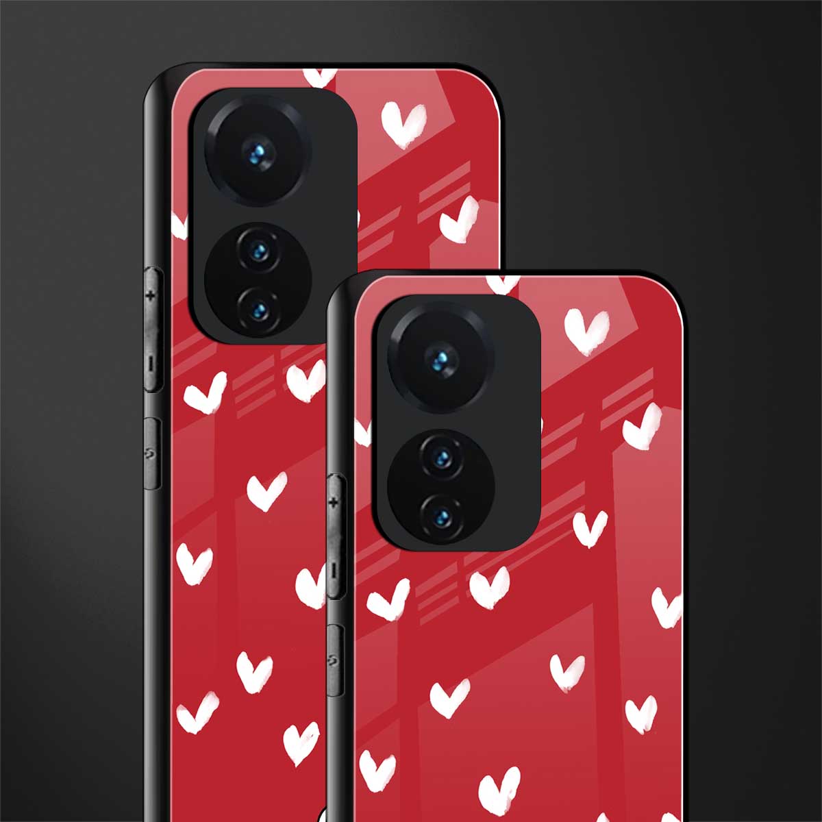 love is love red edition back phone cover | glass case for vivo t1 44w 4g