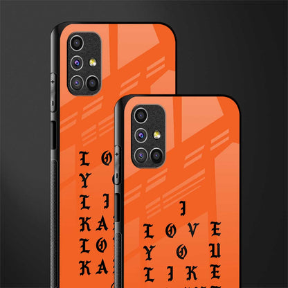 love like kanye glass case for samsung galaxy m31s image-2