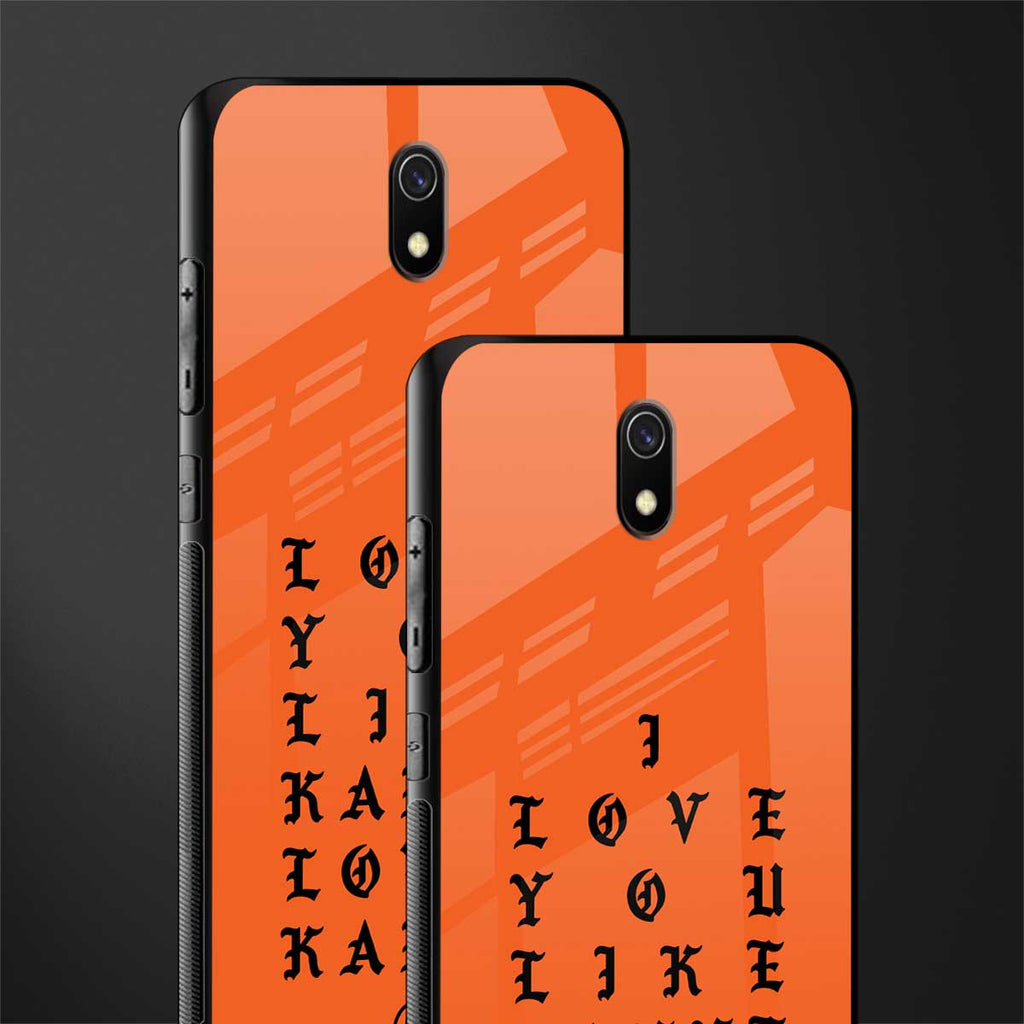 love like kanye glass case for redmi 8a image-2
