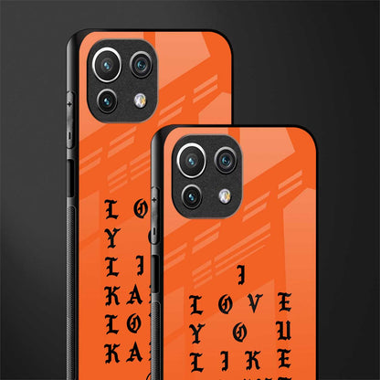 love like kanye glass case for mi 11 lite image-2