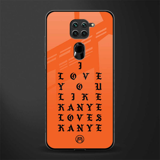 love like kanye glass case for redmi note 9 image
