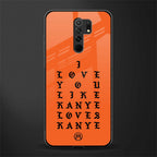 love like kanye glass case for redmi 9 prime image