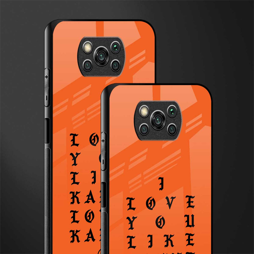 love like kanye glass case for poco x3 image-2