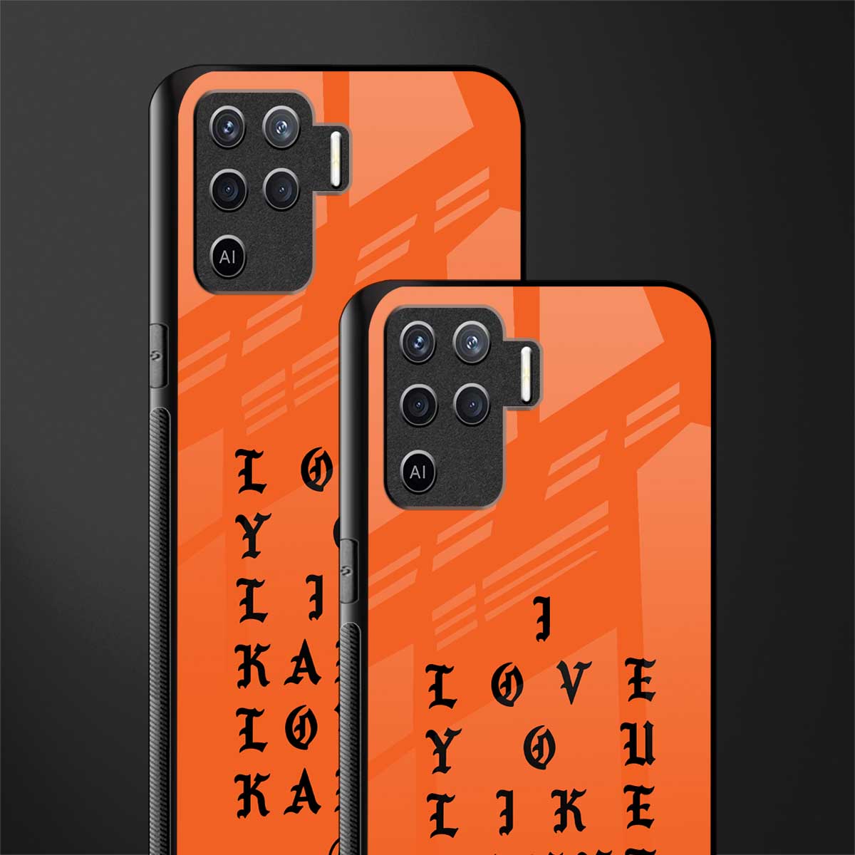 love like kanye glass case for oppo f19 pro image-2