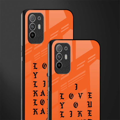 love like kanye glass case for oppo f19 pro plus image-2