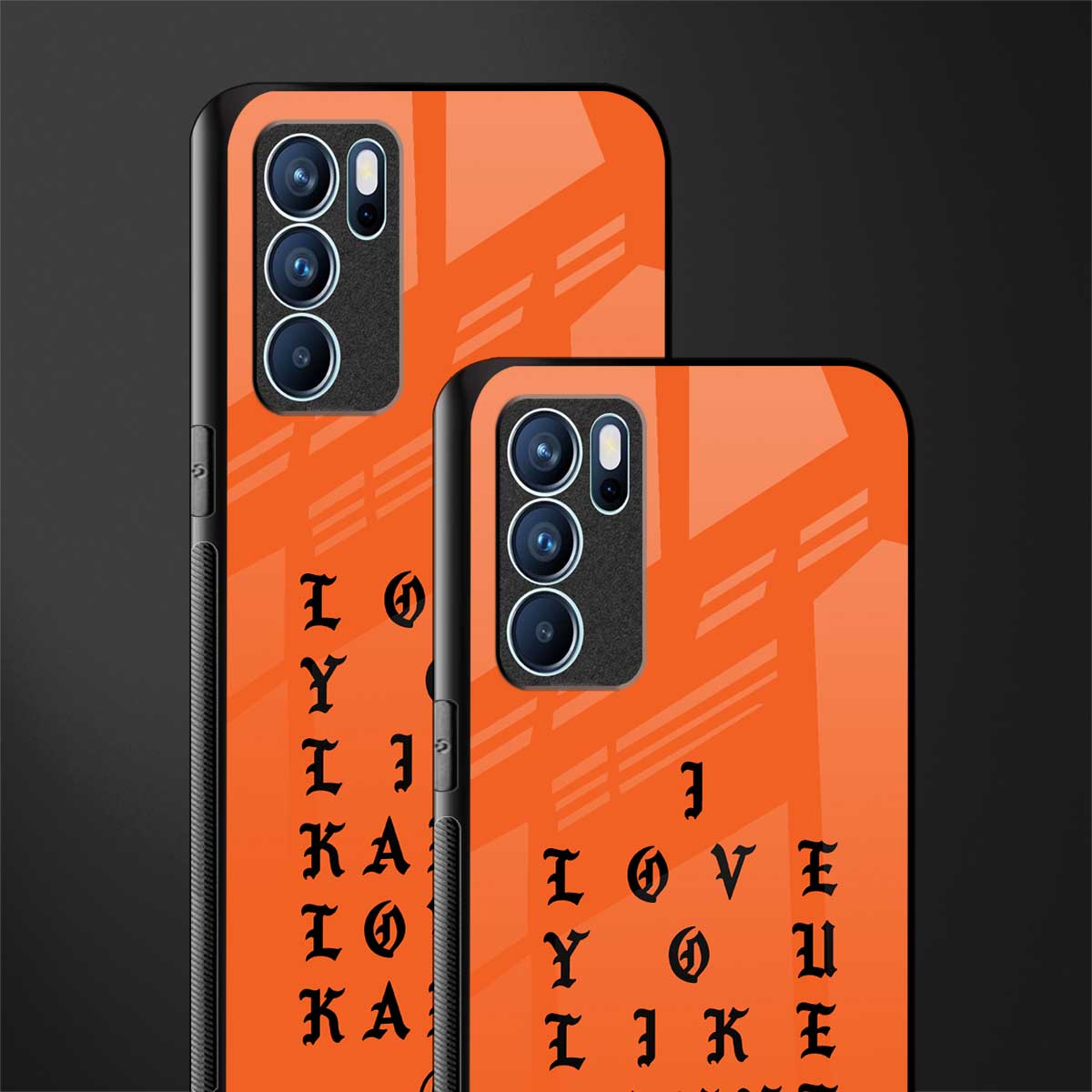 love like kanye glass case for oppo reno6 5g image-2