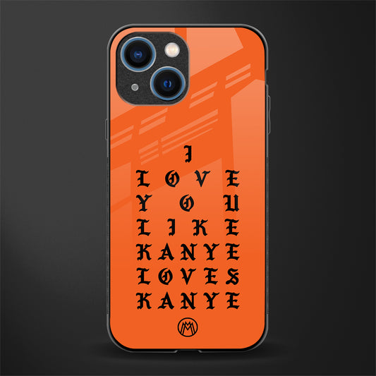 love like kanye glass case for iphone 13 mini image
