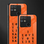 love like kanye back phone cover | glass case for realme narzo 50a