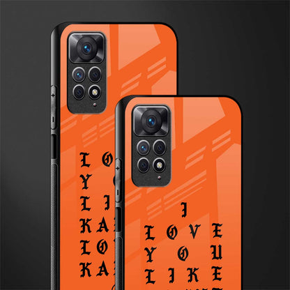 love like kanye back phone cover | glass case for redmi note 11 pro plus 4g/5g