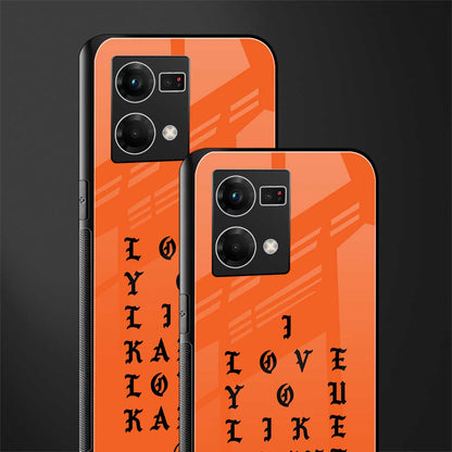 love like kanye back phone cover | glass case for oppo f21 pro 4g
