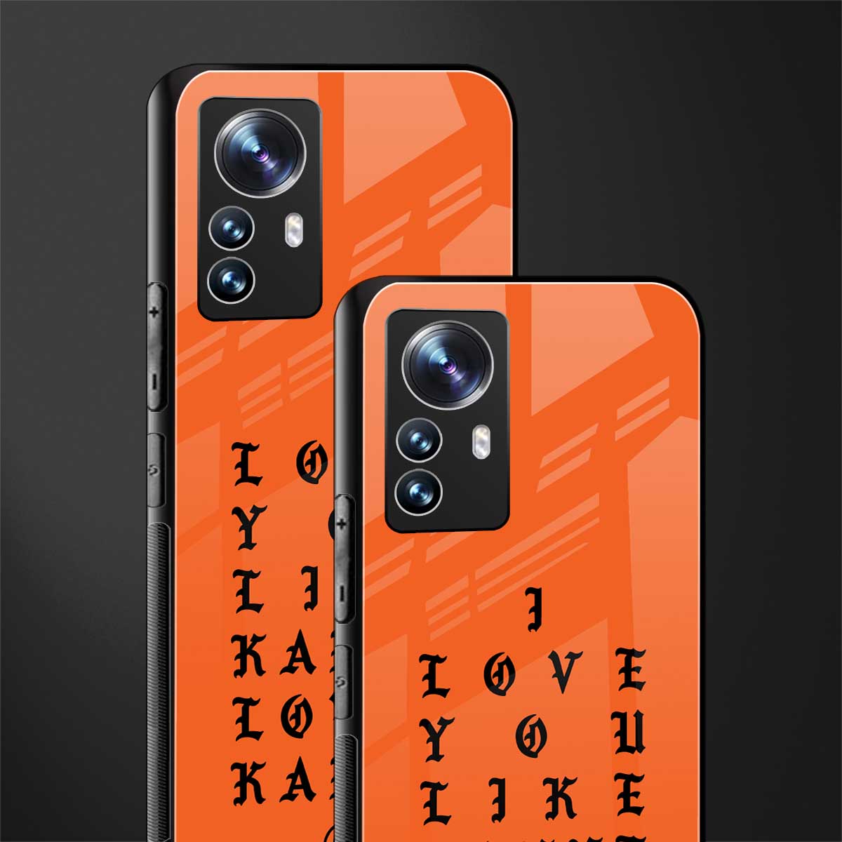 love like kanye back phone cover | glass case for xiaomi 12 pro