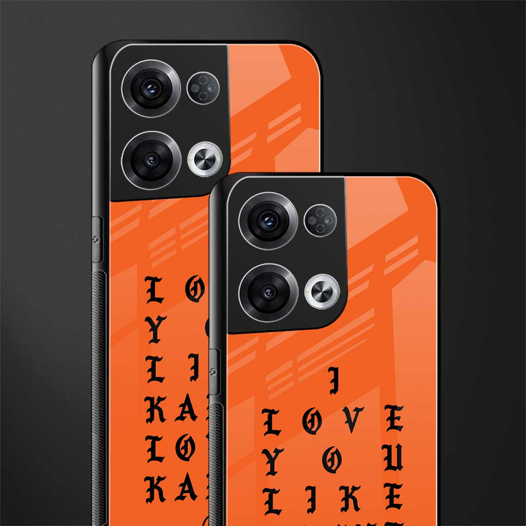 love like kanye back phone cover | glass case for oppo reno 8