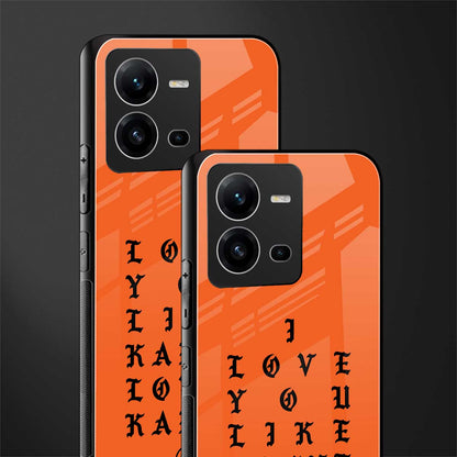love like kanye back phone cover | glass case for vivo v25-5g