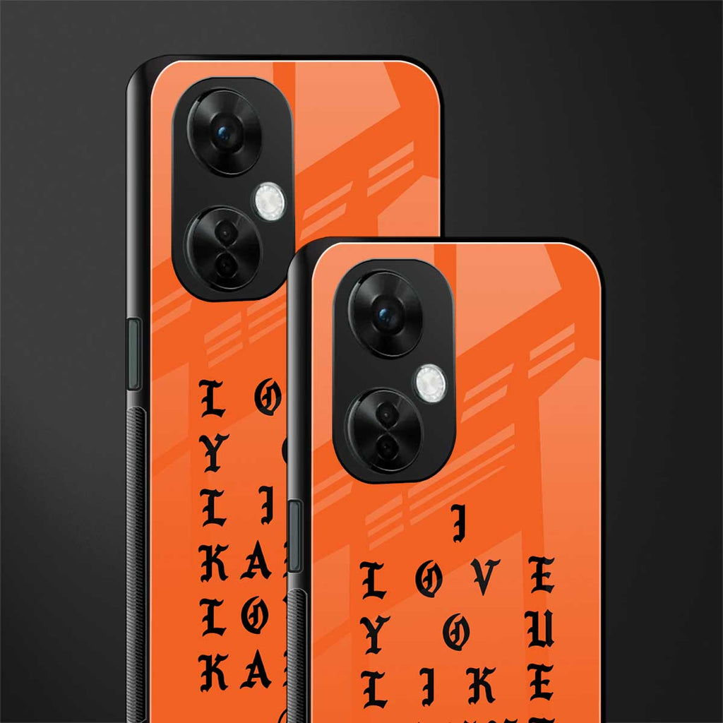 love like kanye back phone cover | glass case for oneplus nord ce 3 lite