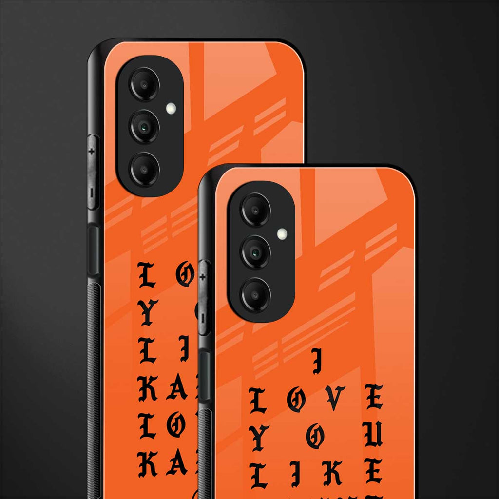 love like kanye back phone cover | glass case for samsung galaxy a14 5g