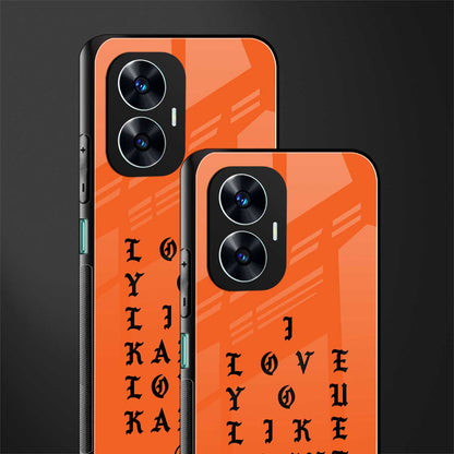 love like kanye back phone cover | glass case for realme c55