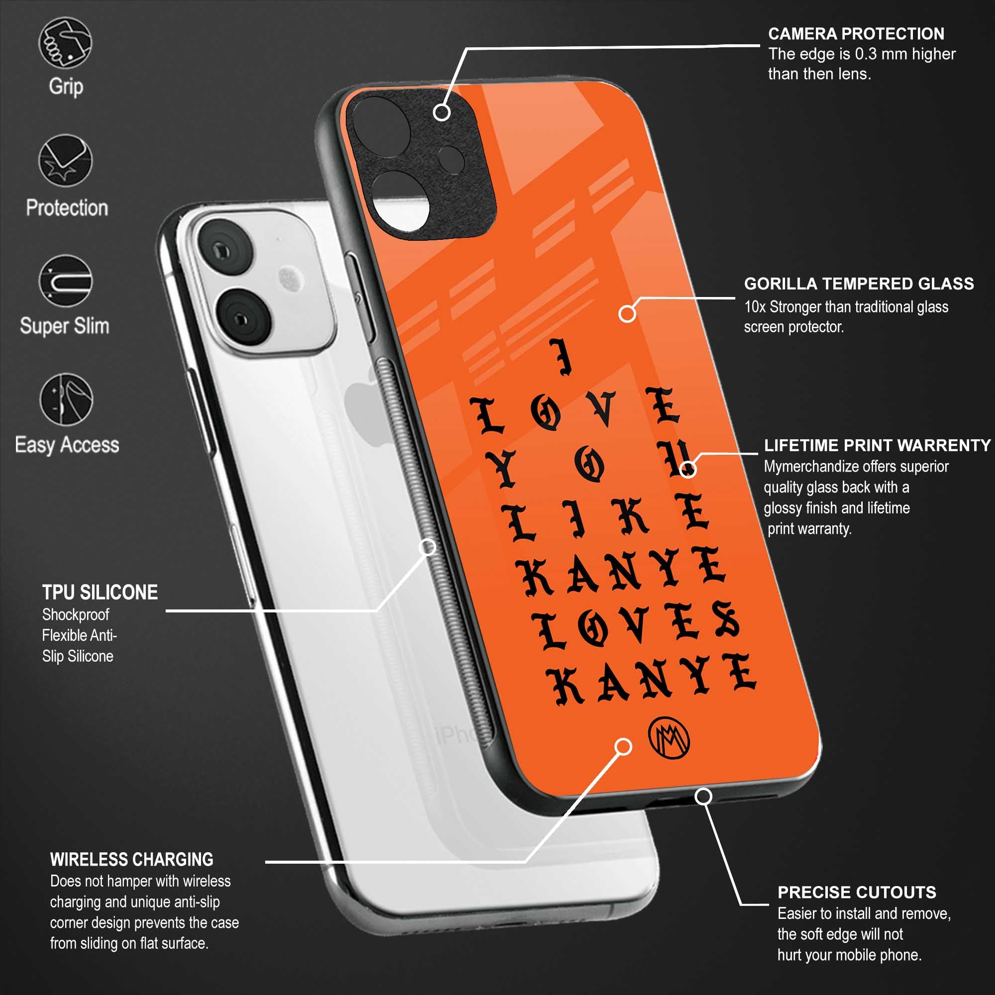 love like kanye glass case for realme 7 image-4