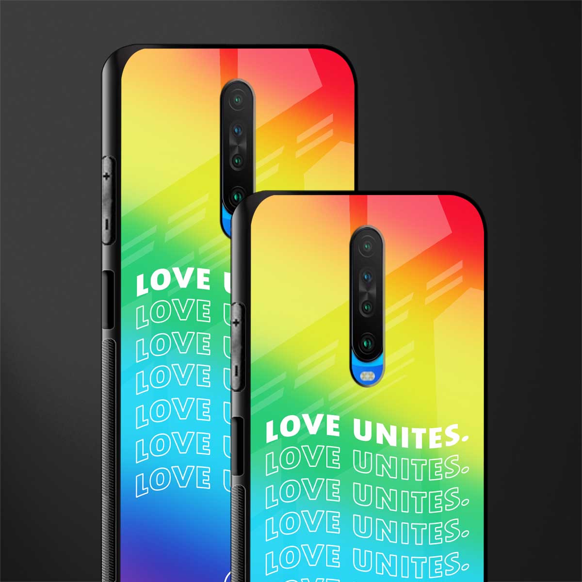 love unites glass case for poco x2 image-2