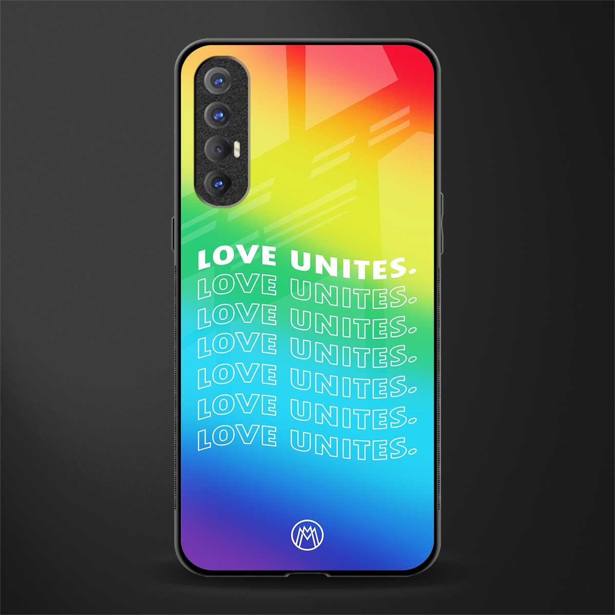 love unites glass case for oppo reno 3 pro image