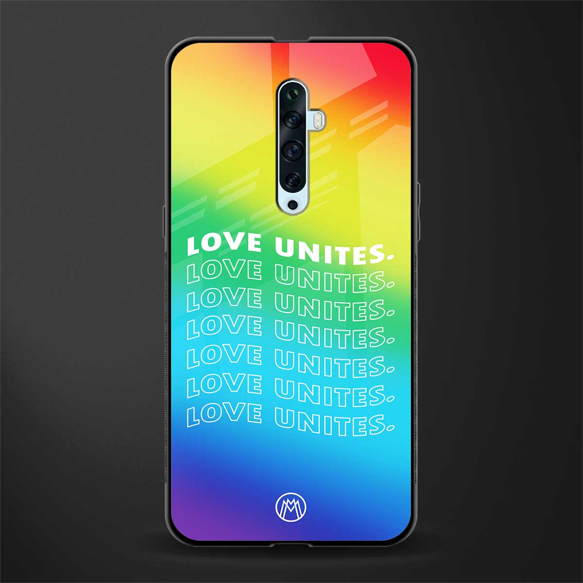 love unites glass case for oppo reno 2f image