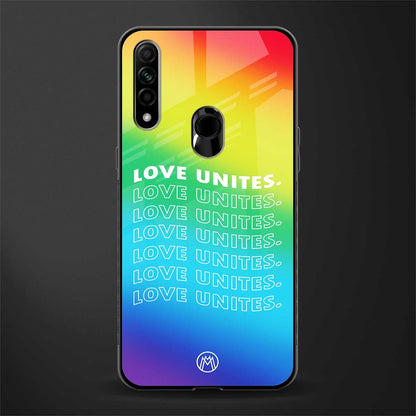 love unites glass case for oppo a31 image