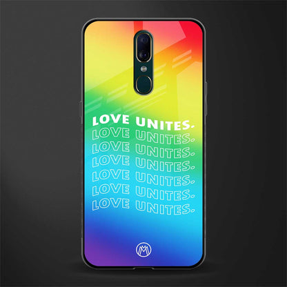 love unites glass case for oppo a9 image