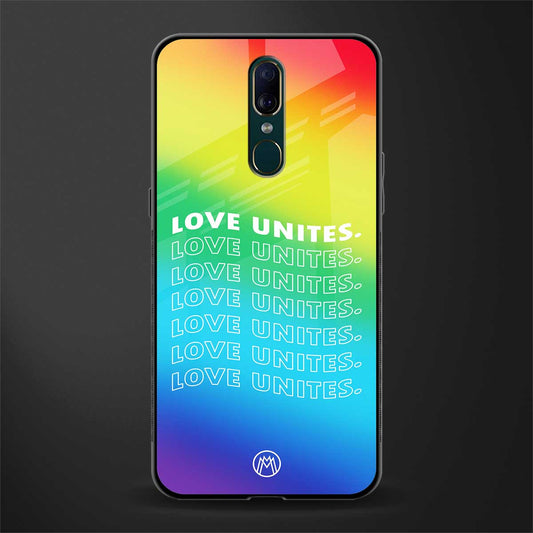 love unites glass case for oppo a9 image