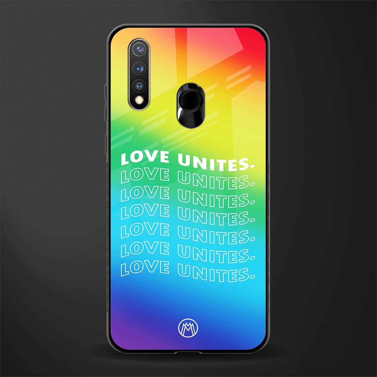love unites glass case for vivo y19 image
