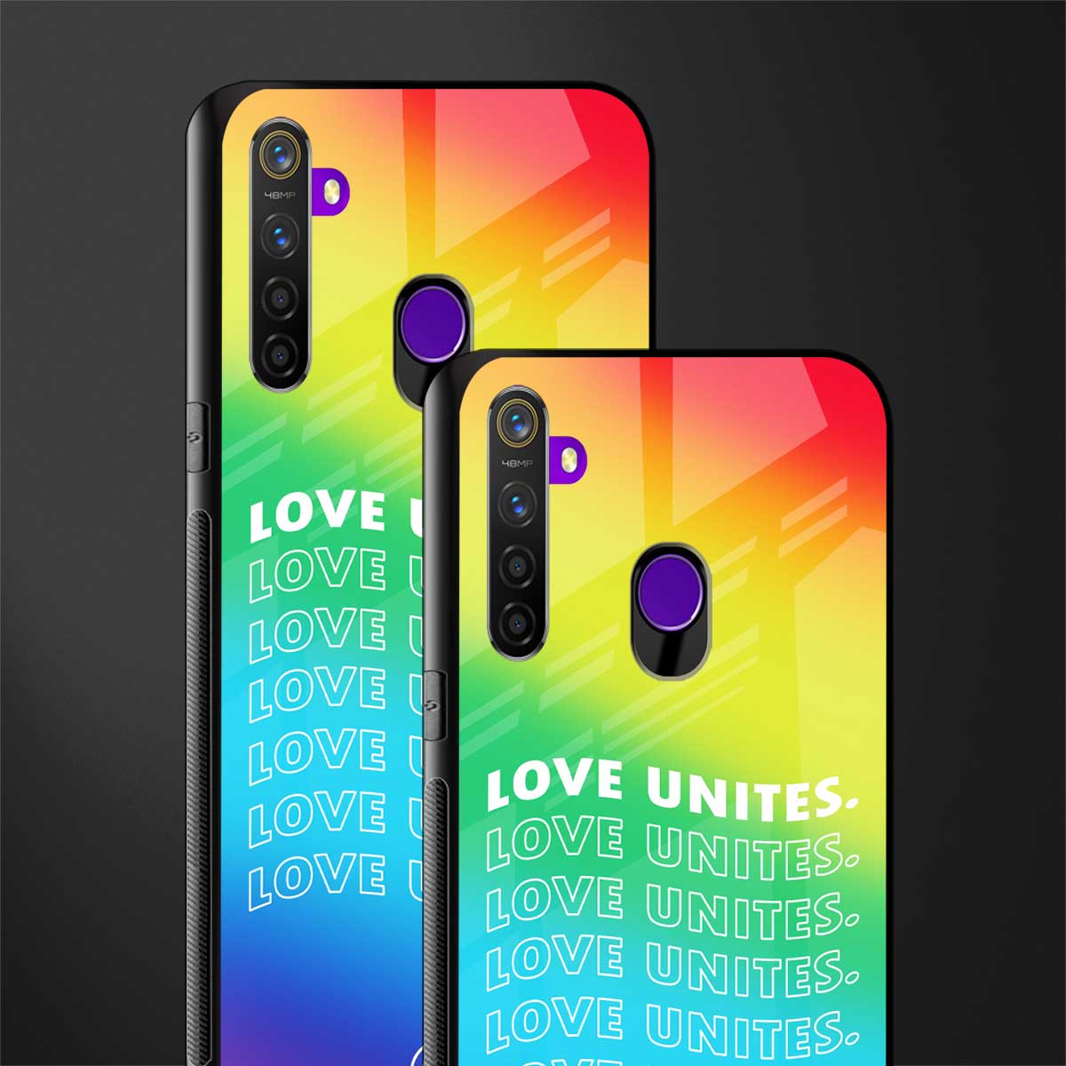 love unites glass case for realme 5 image-2