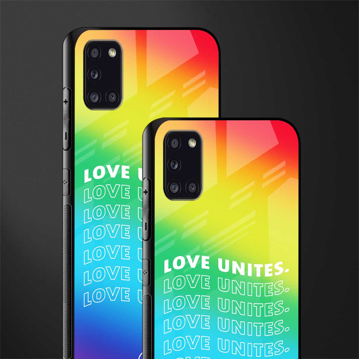 love unites glass case for samsung galaxy a31 image-2