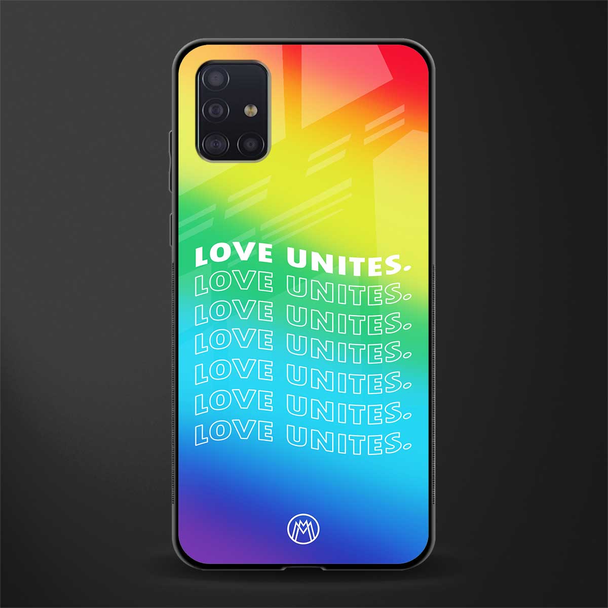 love unites glass case for samsung galaxy a71 image