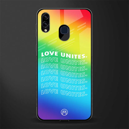 love unites glass case for samsung galaxy a20 image