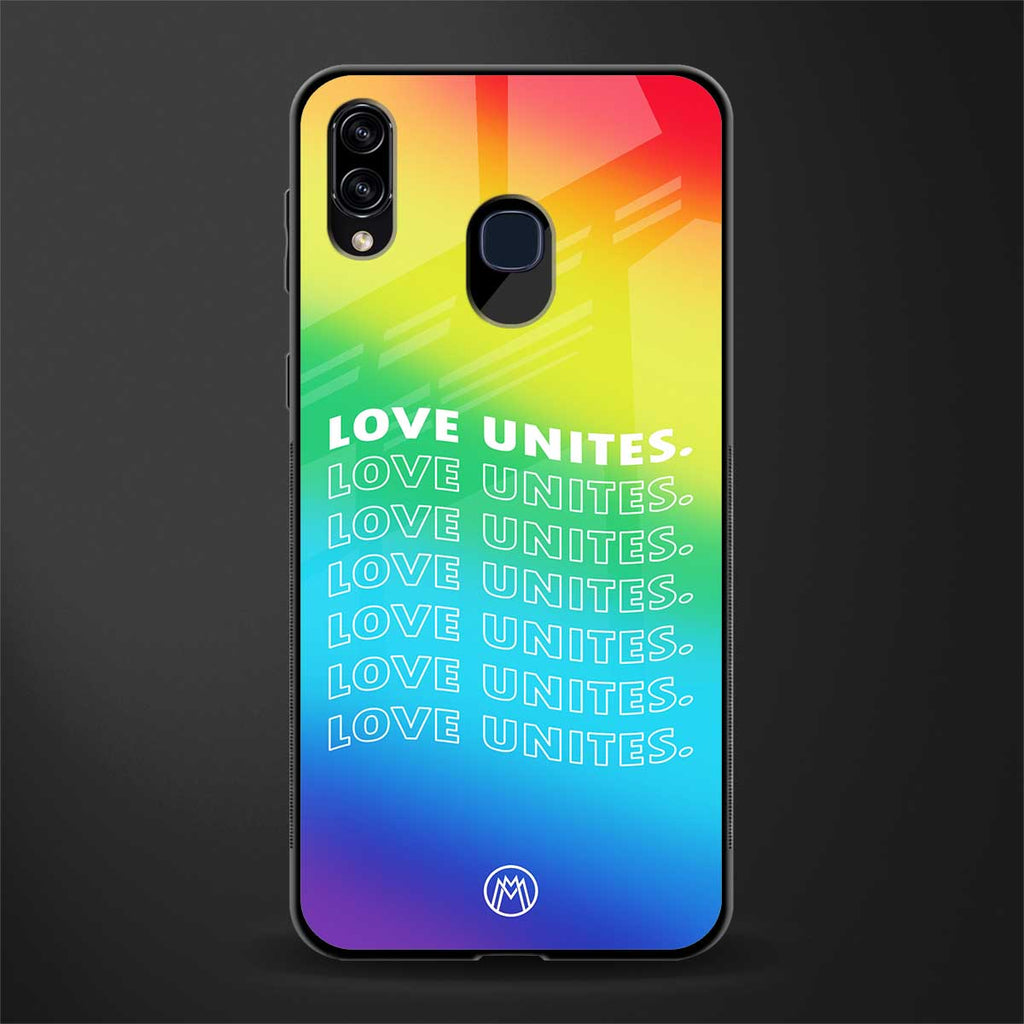 love unites glass case for samsung galaxy a30 image
