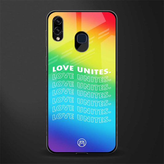 love unites glass case for samsung galaxy a30 image