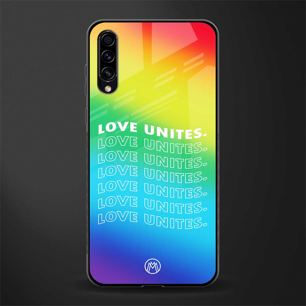 love unites glass case for samsung galaxy a70 image