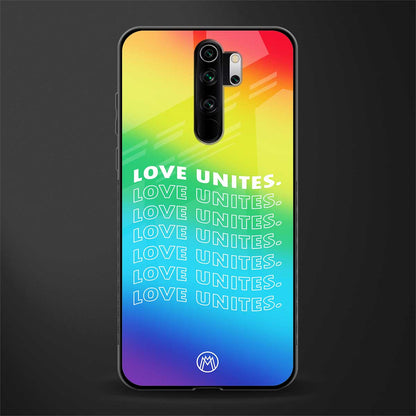 love unites glass case for redmi note 8 pro image
