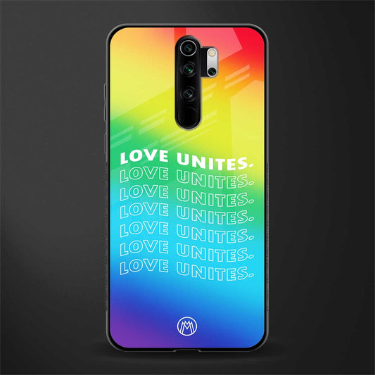 love unites glass case for redmi note 8 pro image