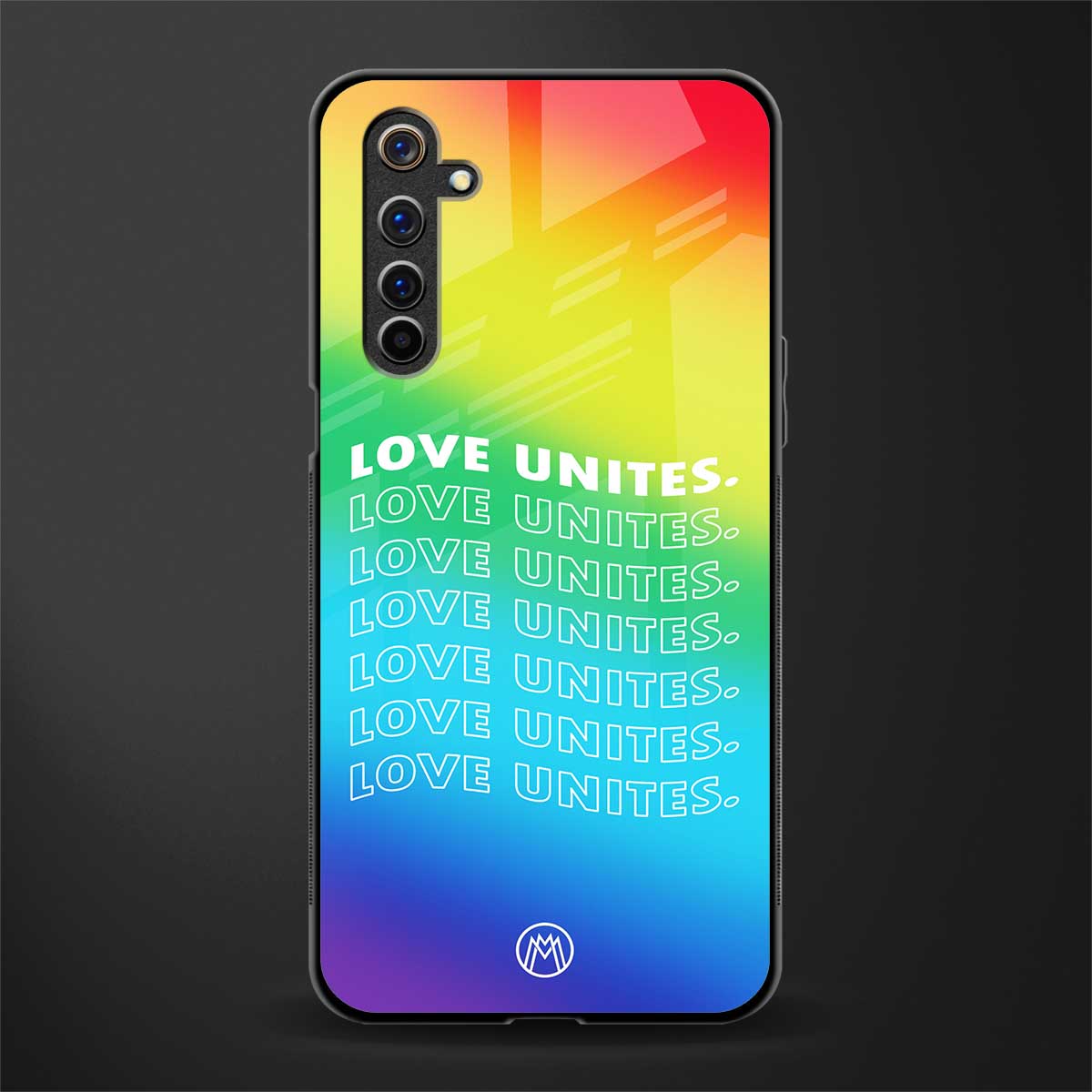 love unites glass case for realme 6 pro image