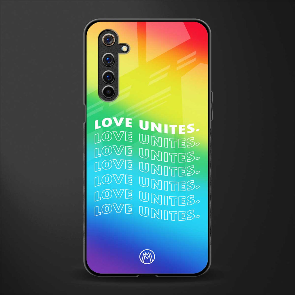 love unites glass case for realme 6 image