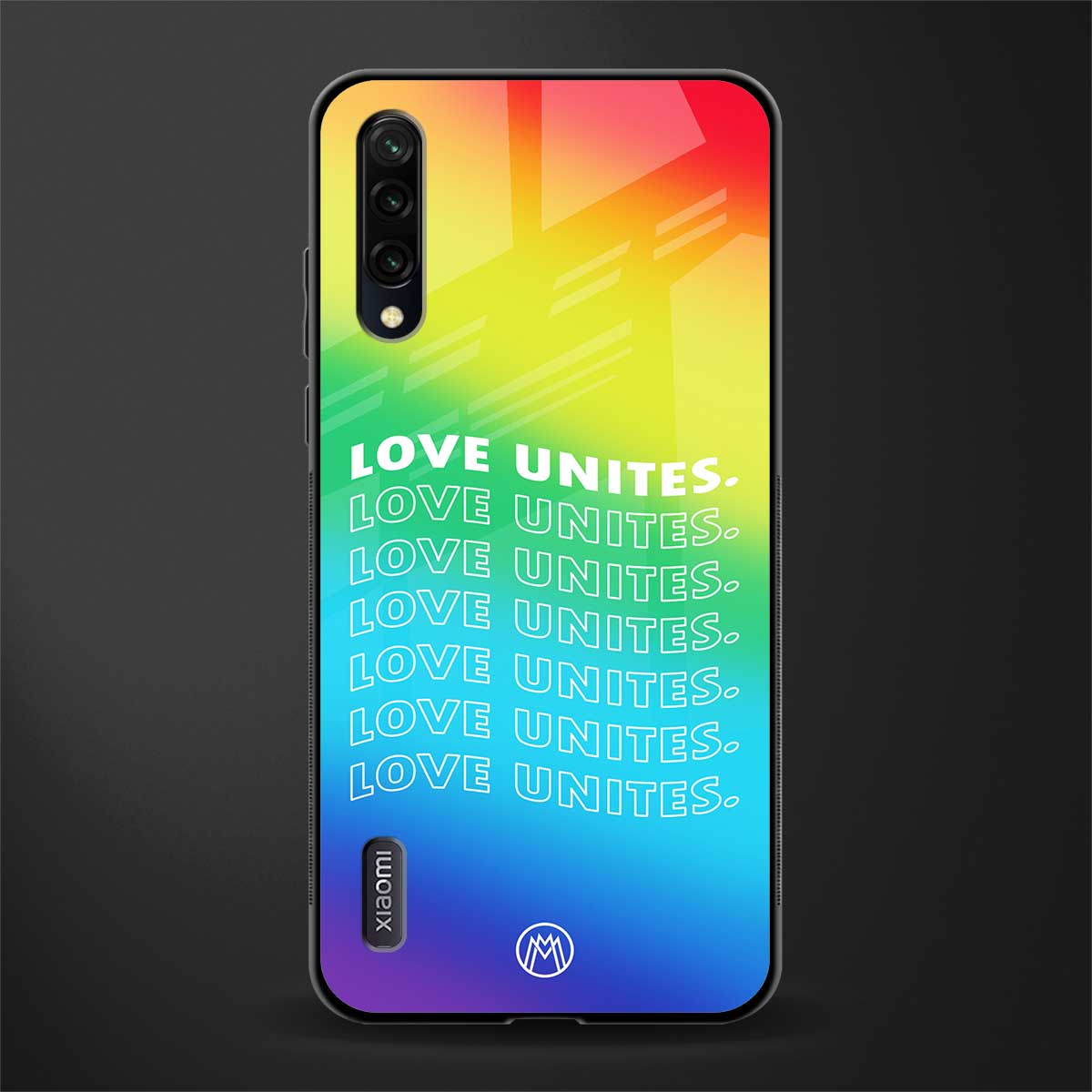 love unites glass case for mi a3 redmi a3 image