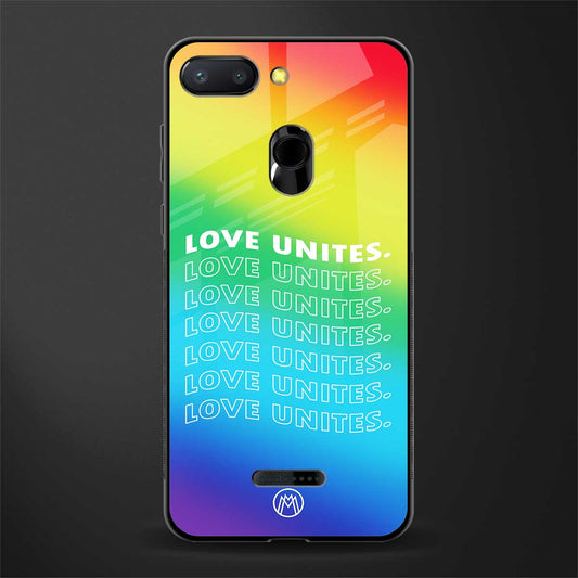 love unites glass case for redmi 6 image